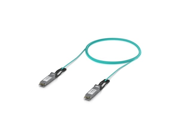 Ubiquiti - 100GBase-AOC direkte tilkoblingskabel - QSFP28 (hann) til QSFP28 (hann) - 5 m - 5 m - 3 mm - fiberoptisk - OM3 - up to 100 Gbps data tra...