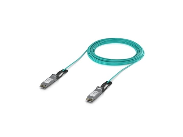 Ubiquiti - 100GBase-AOC direkte tilkoblingskabel - QSFP28 (hann) til QSFP28 (hann) - 20 m - 20 m - 3 mm - fiberoptisk - OM3 - up to 100 Gbps data t...