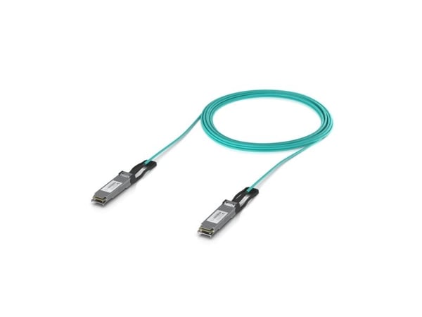 Ubiquiti - 100GBase-AOC direkte tilkoblingskabel - QSFP28 (hann) til QSFP28 (hann) - 10 m - 10 m - 3 mm - fiberoptisk - OM3 - up to 100 Gbps data t...