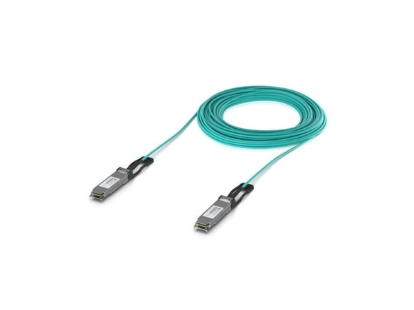 Ubiquiti - 100GBase-AOC direkte tilkoblingskabel - QSFP28 (hann) til QSFP28 (hann) - 30 m - 30 m - 3 mm - fiberoptisk - OM3 - up to 100 Gbps data t...