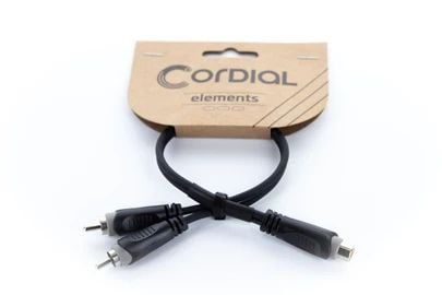 Cordial EY 0.3 ECC, RCA, Hunkjønn, 2 x RCA, Hankjønn, 0,3 m, Svart