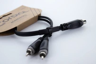 Cordial EY 0.3 ECC, RCA, Hunkjønn, 2 x RCA, Hankjønn, 0,3 m, Svart