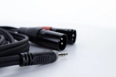 Cordial EY 1.5 WMM, 3.5mm, Hankjønn, 2 x XLR (3-pin), Hunkjønn, 1,5 m, Svart