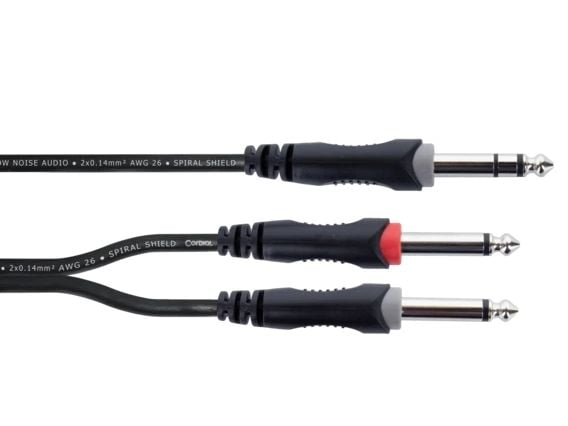Cordial EY 1.5 VPP, 6.35mm, Hankjønn, 2 x 6.35mm, Hankjønn, 1,5 m, Svart