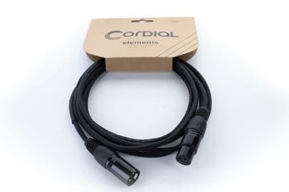 Cordial ED 2 FM, XLR (3-pin), Hunkjønn, XLR (3-pin), Hankjønn, 2 m, Svart