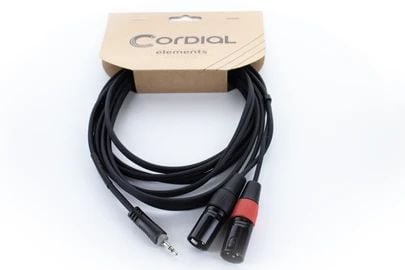 Cordial EY 1 WMM, 3.5mm, Hankjønn, 2 x XLR (3-pin), Hunkjønn, 1 m, Svart