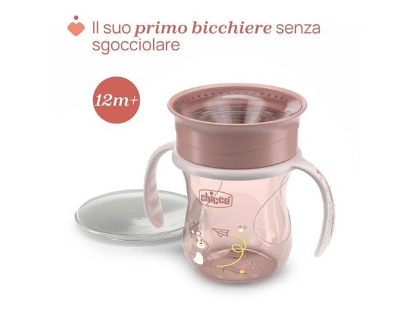 Chicco 00006951150000, Single/enkelt, 0,2 l, Rosa, Plast, Silikon, Kopp, Universell
