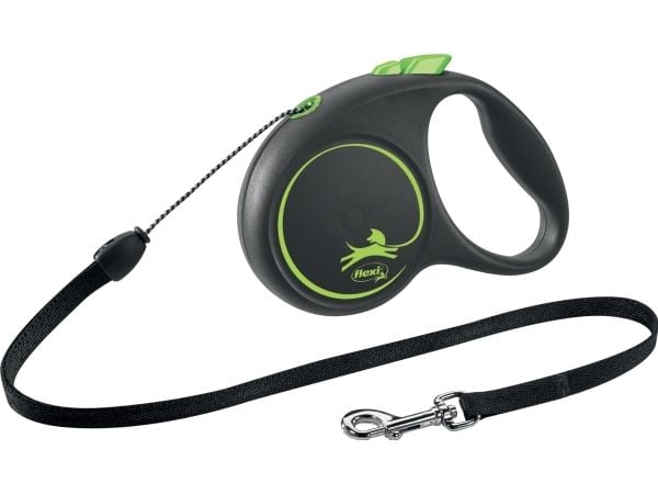flexi Black Design S johto 5 m, 12 kg, vihreä