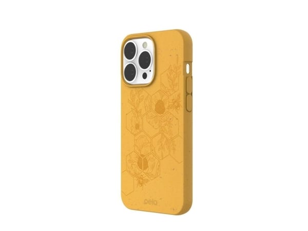 Pela Classic Honey Miljøvennlig iPhone 13 Pro-deksel - Hive Edition.
