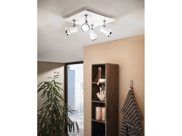 EGLO TAMARA 1 spot 4 x 240 lm IP44 bad hvit