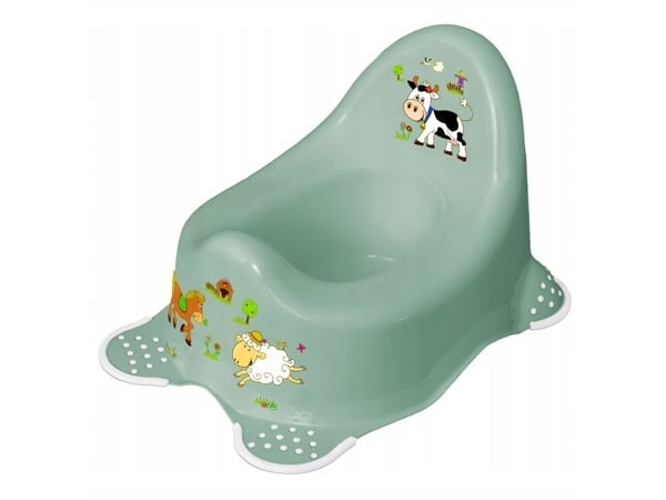 keeeper kids Babytopf "adam Funny Farm" nordic-green, med gummerade fötter, PP - 1 st.