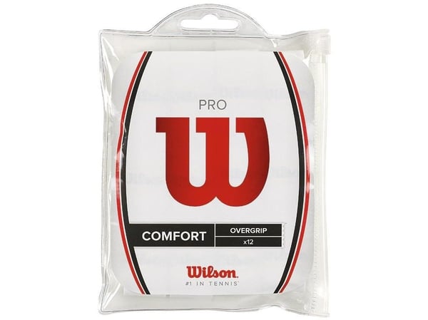 Wilson WRZ4016WH, Overgrep, Tennis, Hvit, Monokromatisk, 12 stykker