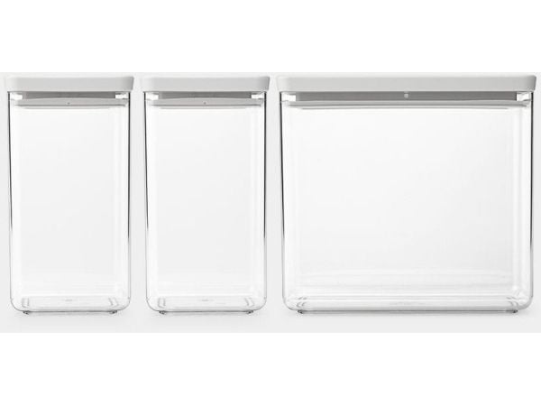 Brabantia Tasty+, Beholder, Rektangulær, 6,7 l, Lysegrå, Gjennomsiktig, Plast, 201 mm