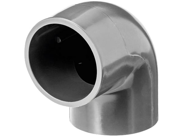 Fiap 2442, Polyvinylklorid (PVC), Buet festestykke til avløpsrør, Grå, 90°, 5 cm, 140 g