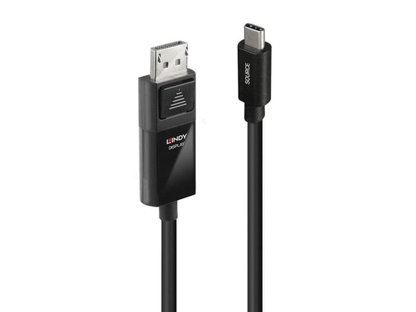 Lindy 43343, 3 m, USB Type-C, DisplayPort, Uros, Uros, Suora
