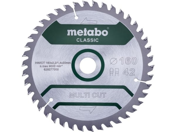 Metabo Classic Multi Cut - Sirkelformet sagblad - 160 mm - 42 tenner