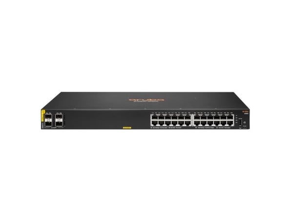 HPE Aruba 6000 24G Class4 PoE 4SFP 370W Switch - Switch - Styrt - 24 x 10/100/1000 (PoE+) + 4 x Gigabit SFP - side til side-luftflyt - rackmonterba...
