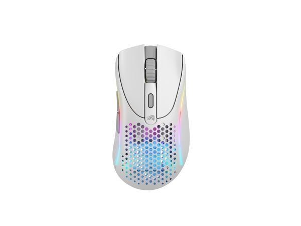 Glorious Gaming Model D 2 Wireless, Høyre hendt, RF kabel-fri, 19000 DPI, Hvit