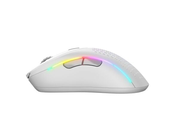 Glorious Gaming Model D 2 Wireless, Høyre hendt, RF kabel-fri, 19000 DPI, Hvit