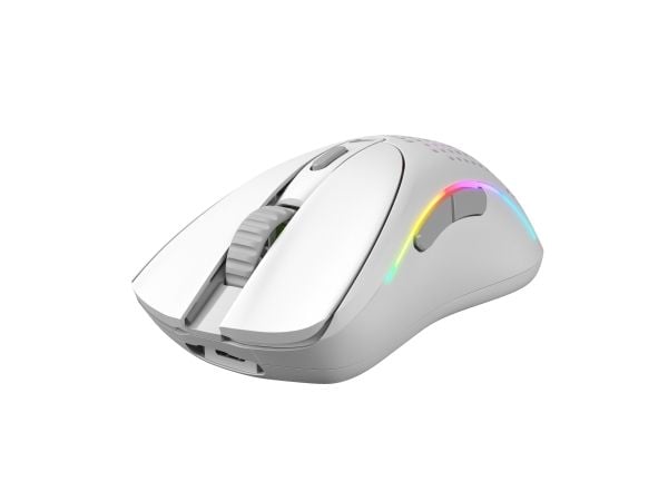 Glorious Gaming Model D 2 Wireless, Høyre hendt, RF kabel-fri, 19000 DPI, Hvit