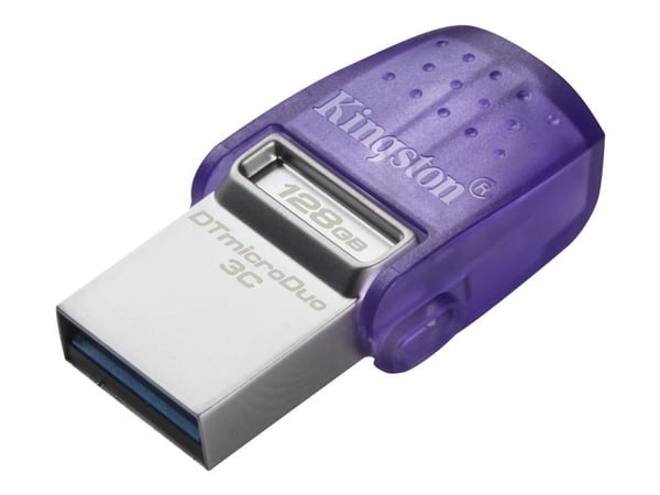 Kingston DataTraveler microDuo 3C - USB-flashstasjon - 128 GB - USB 3.2 Gen 1 / USB-C