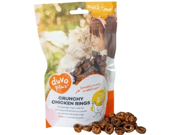 Duvo+ Crunchy Ring Cat Treat Chicken 50g