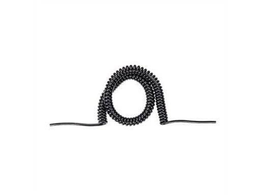 Bachmann spiralkabel 1,5–6 m, sw 0,2 m, rak, H05VV-F 3G1,5 mm, fastsatt på båda sidor