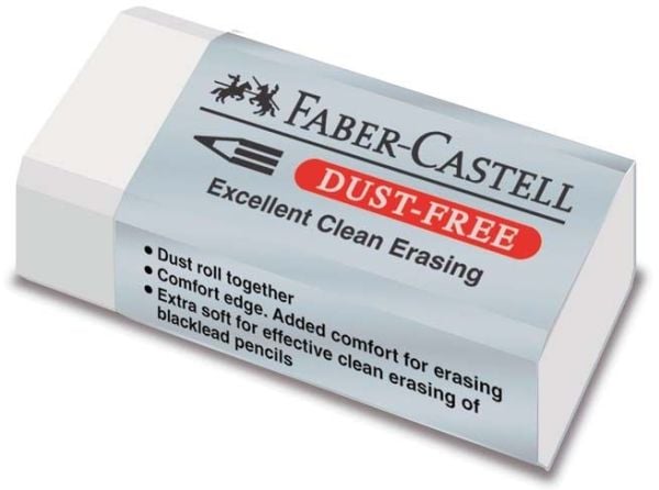 Faber-Castell - Viskelær - 6.3 x 2.2 x 1.2 cm - bløt hvitt - plastikk