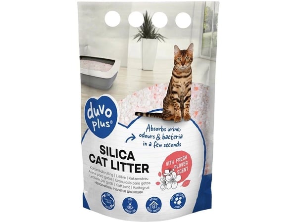 Duvo+ kattesand silikon blomster 2 kg 5 L Duvo+ kattesand silikon blomster 2 kg 5 L