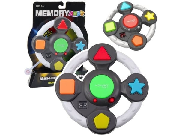 LeanToys elektronisk logikkspill memory ratt moro med lys og lyd