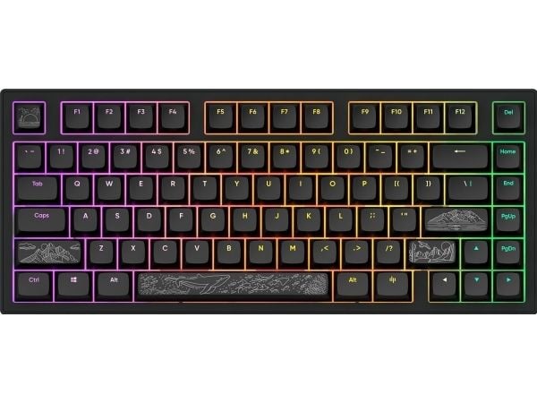 Keyboard Dark Project Dark Project ALU81A Terra Nostra Black, G3MS Moonstone Switch, USA