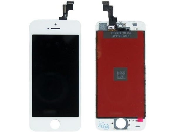 Renov8 LCD-skjerm + berøringsskjerm til iPhone 5s - hvit (AAA+ OEM)