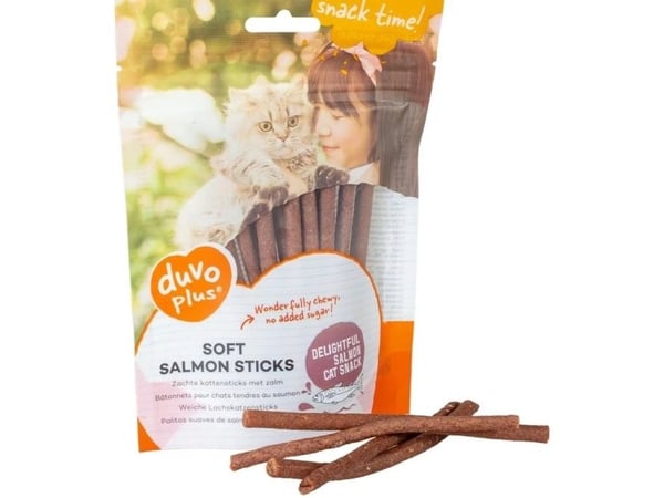 Duvo+ Soft Sticks kattegodbiter laks 50g