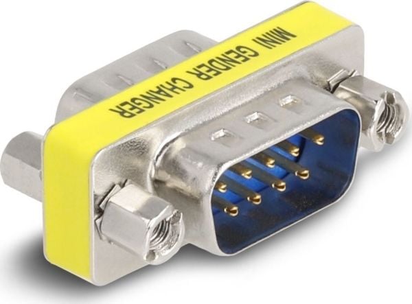 DeLOCK 66464, D-Sub 9 pin, D-Sub 9 pin, Hopea, Keltainen