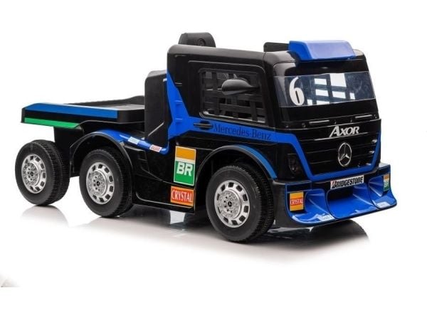 Lean Cars batteridriven bil Mercedes + släp XMX622B granatblå LCD