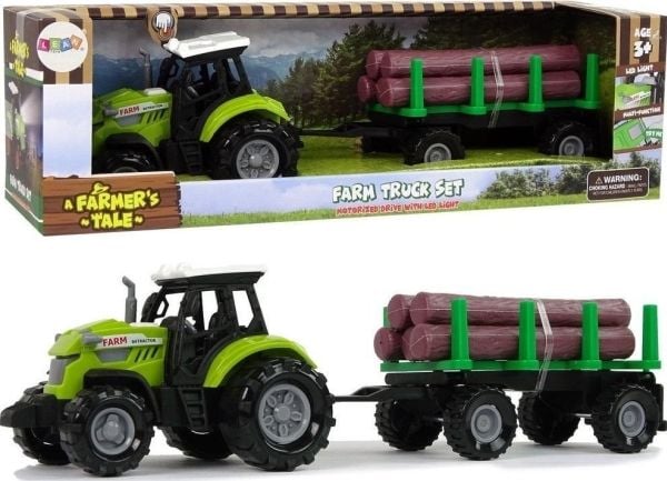 Lean Sport traktor med släp grön