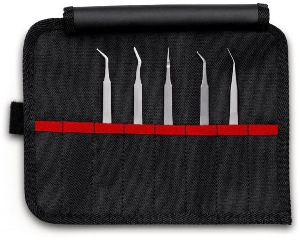 Knipex 92 00 03, Svart, Rustfritt stål, Flat, Konisk, Buet, Rett, 180 g, 5 stk