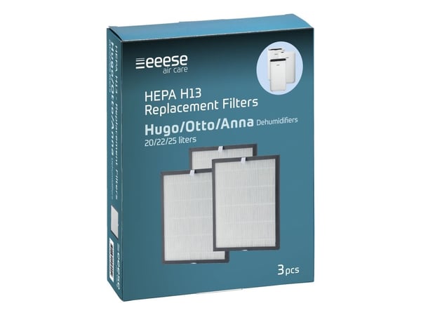eeese Hugo, Otto, Anna, Oskar 20/22/25L HEPA H13 filter, 3-pakning
