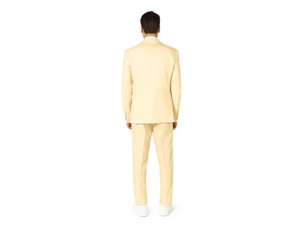 Pastellinkeltainen puku OppoSuits