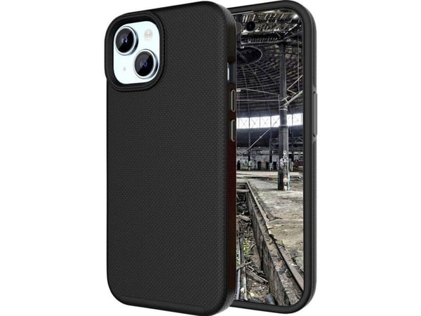 JT Berlin Pankow solid mobiltelefon bakdeksel Apple iPhone 14 svart induktiv lading 11103