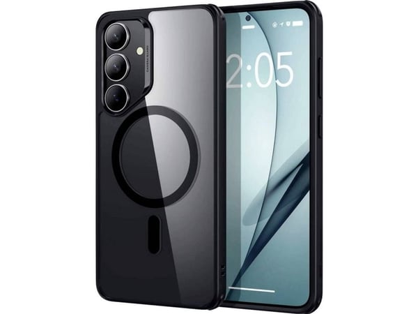 ESR Classic Hybrid HaloLock mobildeksel for Samsung Galaxy S25+ Transparent svart, induktiv lading 1A81000202