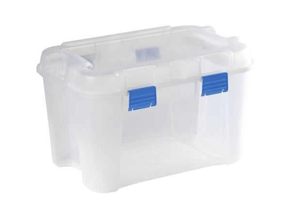 Curver 243696 oppbevaringsboks TOTEM Box 60L, transparent / blå, 1 stk