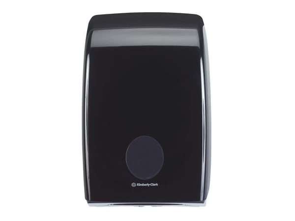 Dispenser Kimberly-Clark Aquarius 13,6x26,5x39,9 cm svart plast för handdukspapper max djup 10...