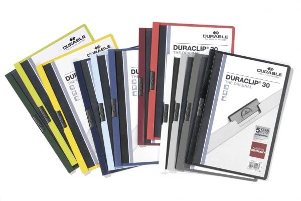 Durable DURACLIP 30, Flerfarget, PVC, Stål, 30 ark, A4, 25 stykker Durable DURACLIP 30, Flerfarget, PVC, Stål, 30 ark, A4, 25 stykker