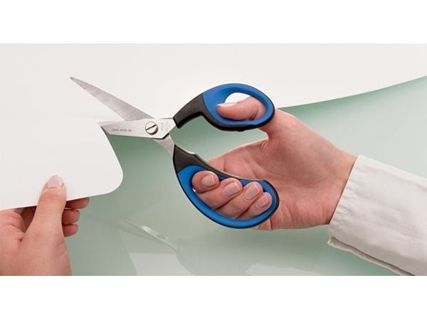 Wedo 989 8, Rett kutt, Single/enkelt, Sort, Blå, Rustfritt stål, Semi-offset håndgrep, Rettet Tupp