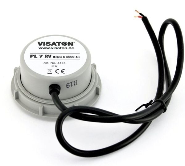 Visaton PL 7 RV, Koblet med ledninger (ikke trådløs), 10 W, 400 - 5000 Hz, 8 O, Hvit