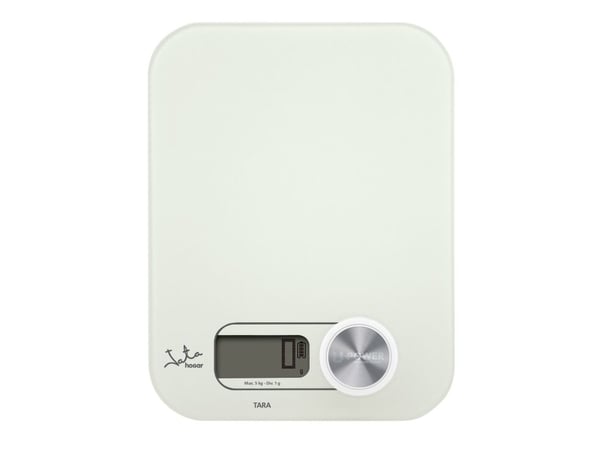 JATA 775, Elektronisk köksvåg, 5 kg, 1 g, Vit, Glas, Bänkdiskmaskin
