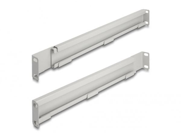 Delock - Rack-brakett - adjustable length 368-600 mm - side - grå - 1U - 19" (en pakke 2)