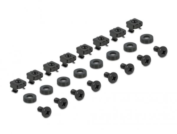 Delock - Rack-brakett - adjustable length 368-600 mm - side - grå - 1U - 19" (en pakke 2)