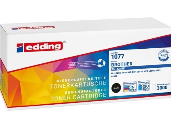 edding EDD-1077 musta väriaine korvaa brother TN-421BK (18-1077)